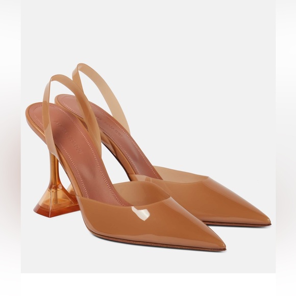 AMINA MUADDI- Holli Glass 95 PVC sling back pump-EU 38- worn once!! - Picture 1 of 11